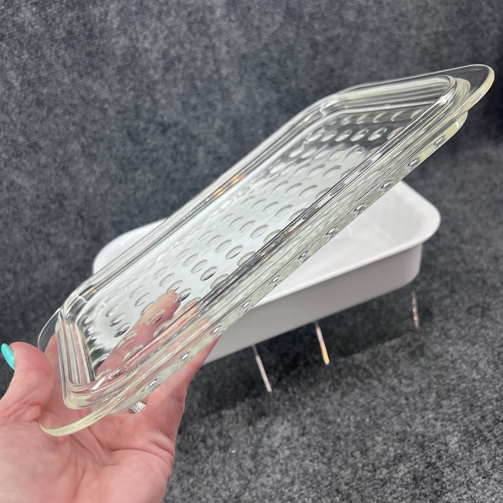 Corning Ware French White Casserole Dish MC-2-B & Pyrex Lid MC-2 -C - Picture 4 of 12